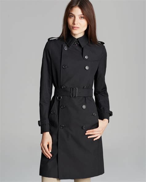 black burberry trench coat|burberry kensington trench coat black.